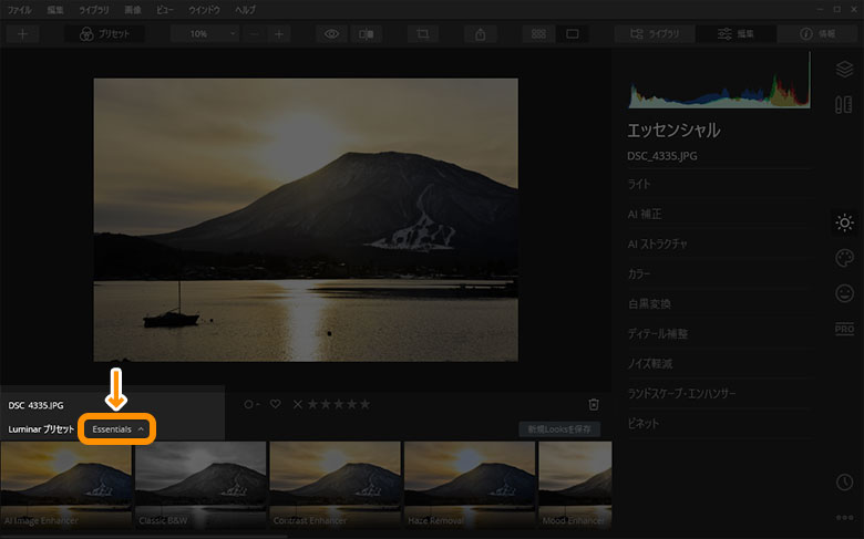 Luminar 4 Looksの使い方