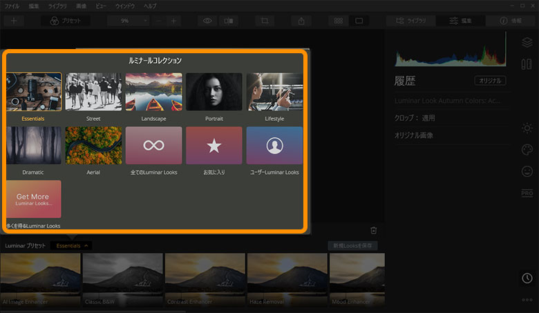 Luminar 4 Looksの使い方