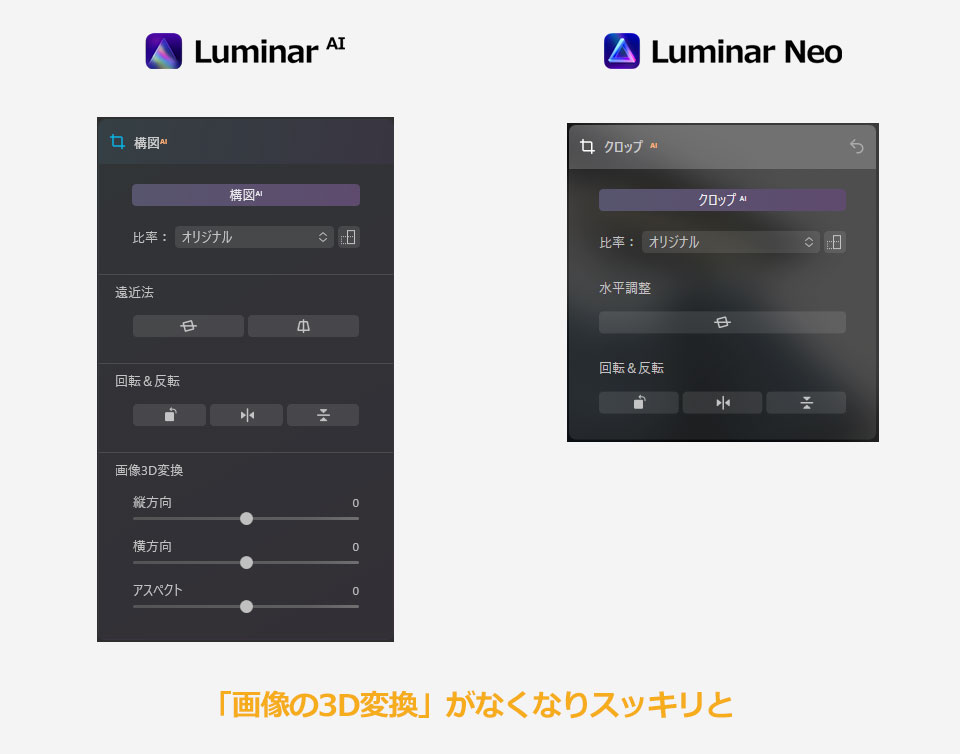 Luminar NeoとLuminar AIの違いを比較