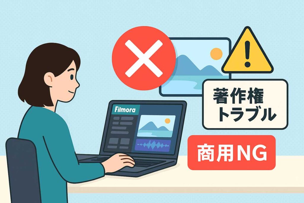 Filmoraの商用利用で注意すべきポイント