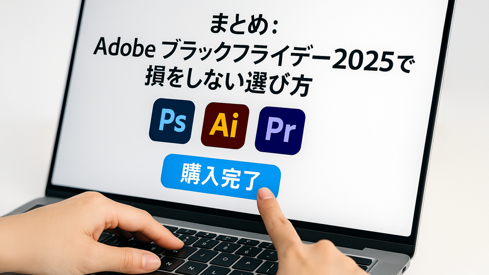 まとめ:Adobe ブラックフライデー 2025で損をしない賢い選び方