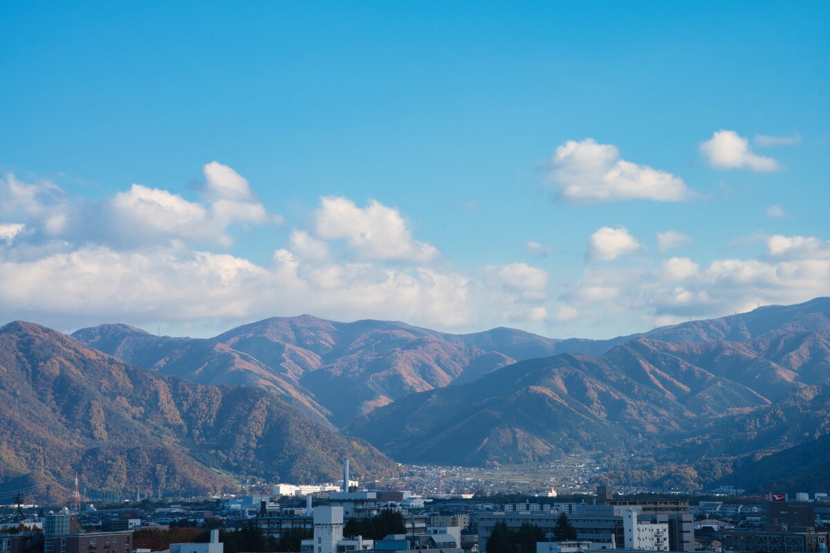 Luminar Neoで現像した長野市の山並み